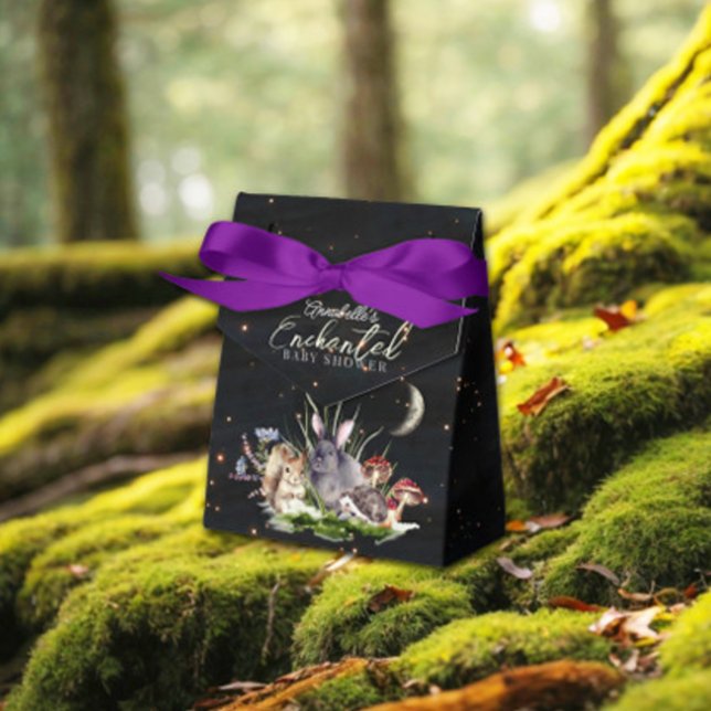 Enchanted Forest Woodland Animals Baby Shower Favour Box (Creator Uploaded)