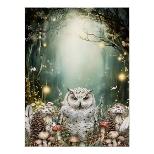 Enchanted Forest Woodland Animals | Kid's Room Poster (Front)