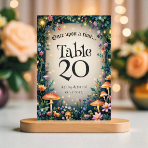 Enchanted Forest Woodland Fairytale Wedding Table Number