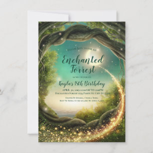 Enchanted Forrest, Glitter Invitations