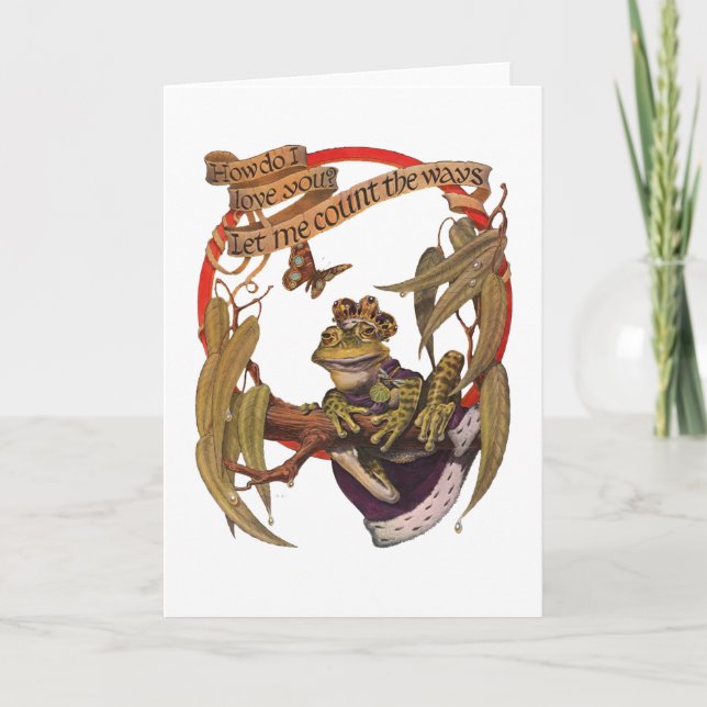 Enchanted Frog Prince Greeting Card (Front)