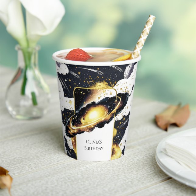  Enchanted Galaxy Space Birthday Paper Cups (Insitu)