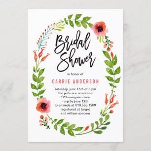 Enchanted Garden Bridal Shower Invitation