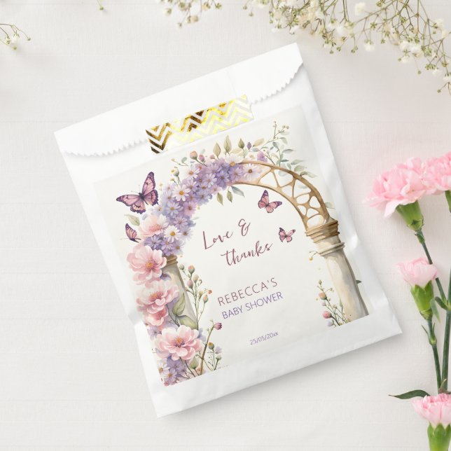 Enchanted garden butterflies baby shower favours favour bag (Sealed)