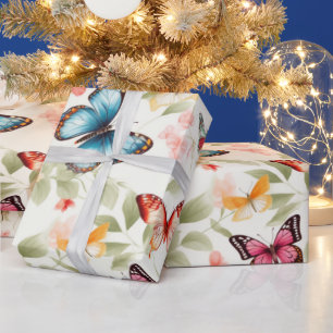 Enchanted Garden Butterfly Wrapping Paper