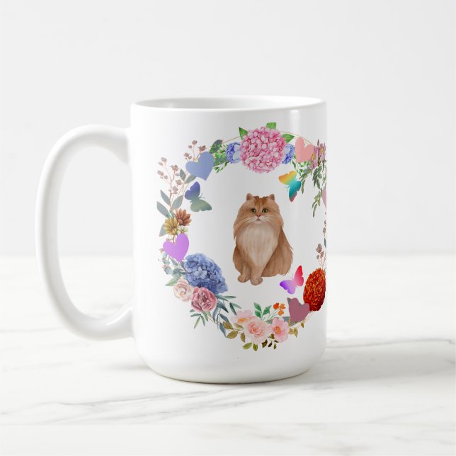 Enchanted Garden Cat Mug (Left)