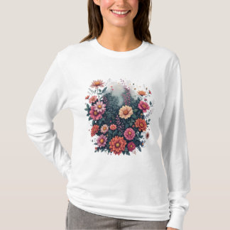 Enchanted Garden – Colourful Floral Bouquet with M T-Shirt