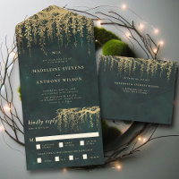 Enchanted Garden Emerald Gold Fairytale Wedding