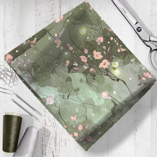 Enchanted Garden Floral Pink and Green ID1163 Fabric
