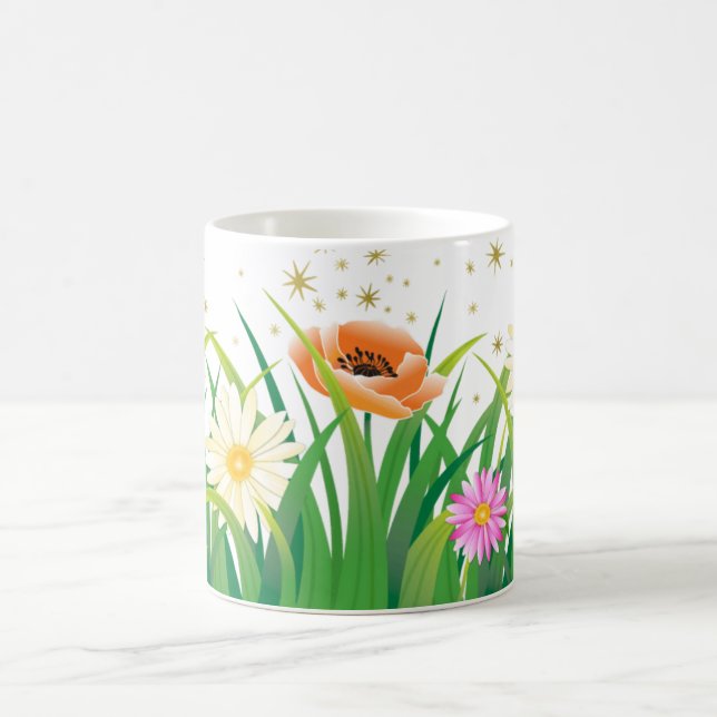 enchanted-garden-floral-scene coffee mug (Center)