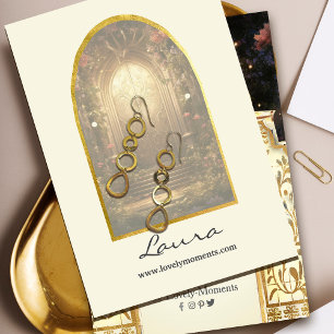 Enchanted Garden Gate earring display Business Card