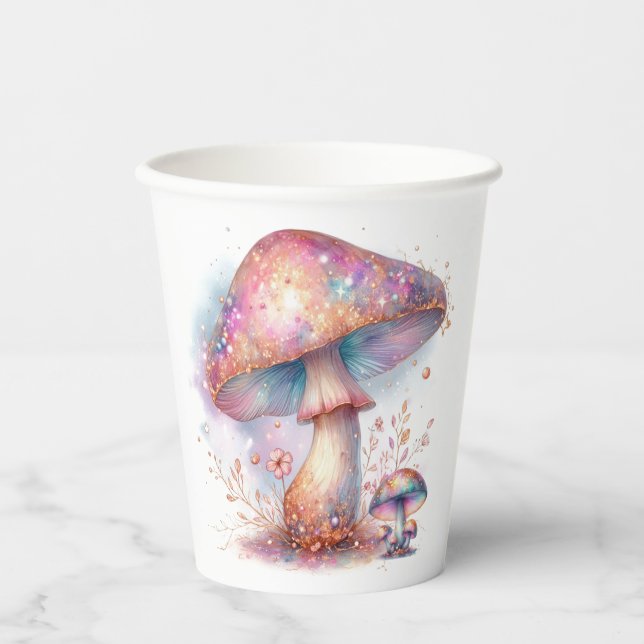 Enchanted Garden Magical Mushroom  Paper Cups (Front)