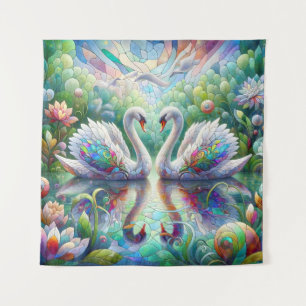Enchanted Garden: Swans of Splendour Tapestry