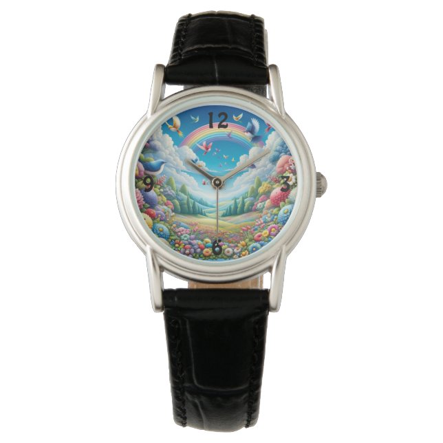 Enchanted Garden-Themed Women's eWatch Watch (Front)