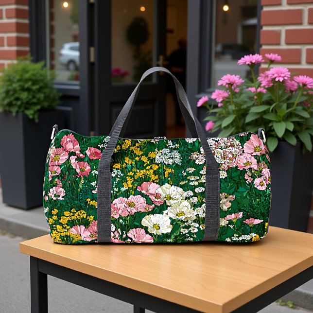 Enchanted Garden Wildflower Print  Duffle Bag (Creator Uploaded)