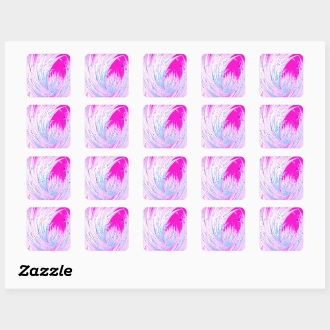 Enchanted Gardens - Pink Horizon  Square Sticker (Sheet)