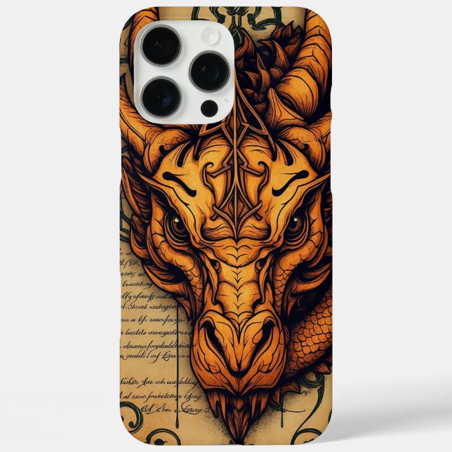 Enchanted Golden Dragon Mythical Case-Mate iPhone Case (Back)