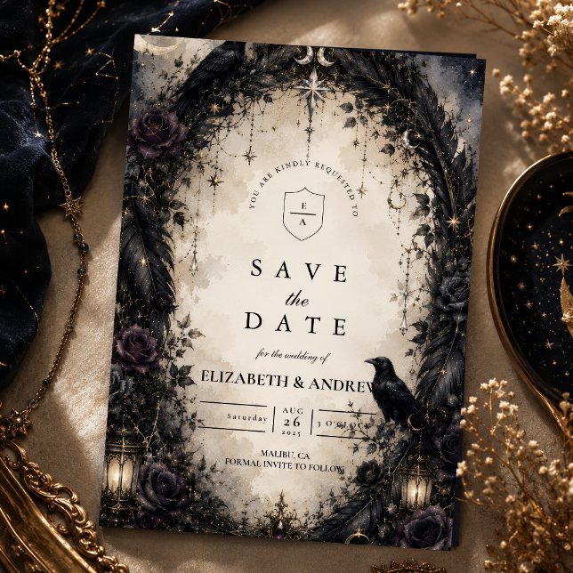 Enchanted Gothic Celestial Wedding Save The Date (Creator Uploaded)