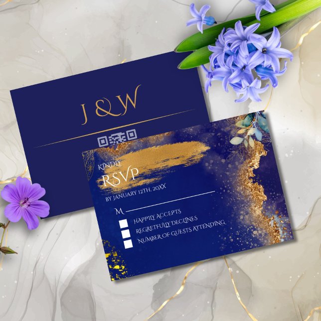 Enchanted Gothic Floral Wedding RSVP Card (Creator Uploaded)