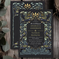 Enchanted Gothic Raven Floral Wedding Details and