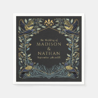 Enchanted Gothic Raven Floral Wedding
