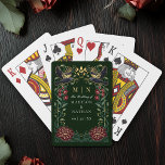 Enchanted Gothic Raven Snapdragon Wedding Favour Playing Cards<br><div class="desc">Elevate your card game with these custom-designed playing cards! Featuring a stunning back design with ravens, leaves, twisting vines, dahlias, snapdragons, and gold accents framing your monogram and name, these cards bring elegance and personalisation to every hand. Perfect for gifts or special occasions! PLEASE NOTE: The gold featured in this...</div>