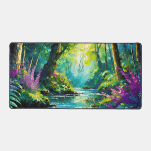 Enchanted Grove: A Mystical Journey Desk Mat