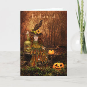 Enchanted Halloween Birthday Wishes Card