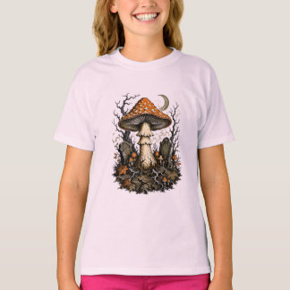 Enchanted Halloween Mushroom Vintage Gothic Forest T-Shirt