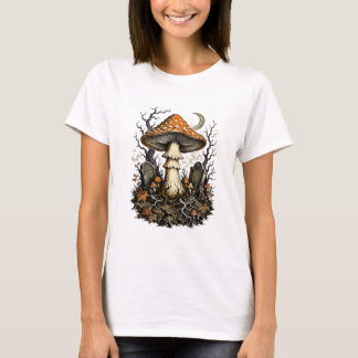 Enchanted Halloween Mushroom Vintage Gothic Forest T-Shirt