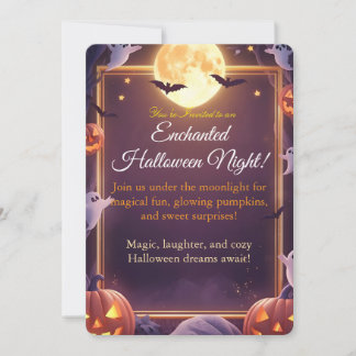 Enchanted Halloween Night Invitation Card
