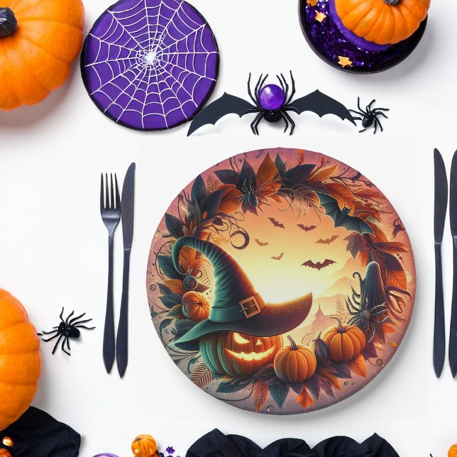  Enchanted Halloween Night Paper Plates (Creator Uploaded)