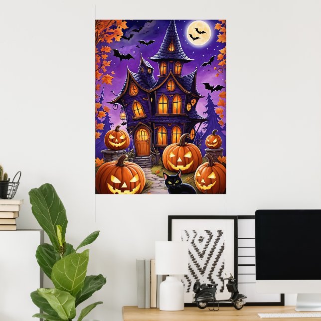 Enchanted Halloween Night Poster (Home Office)