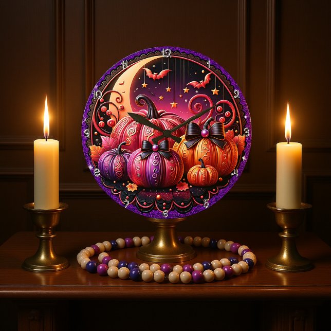 Enchanted Halloween Whimsical And Spooky Large Clock (Creator Uploaded)