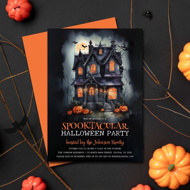 Enchanted Haunted House Halloween Party Invitation (Creator Uploaded)