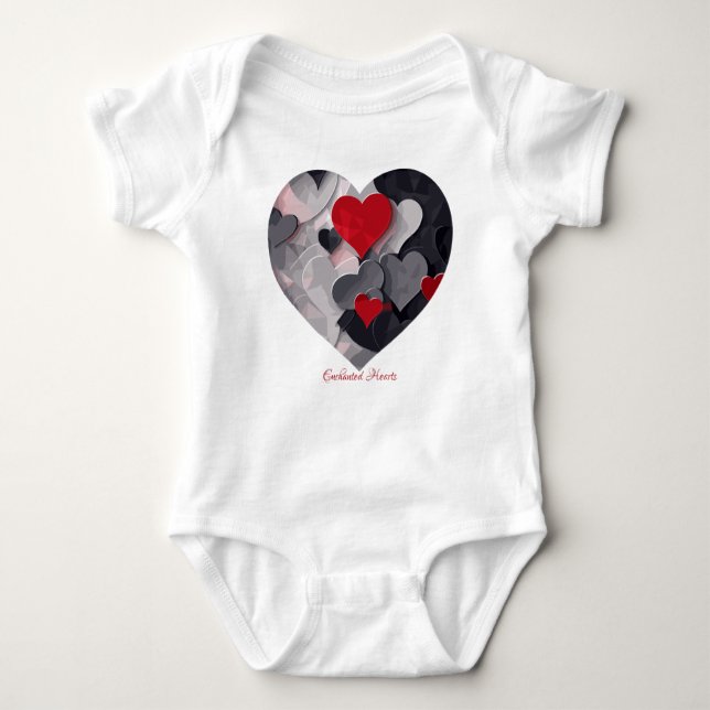 Enchanted Hearts Baby Bodysuit (Front)