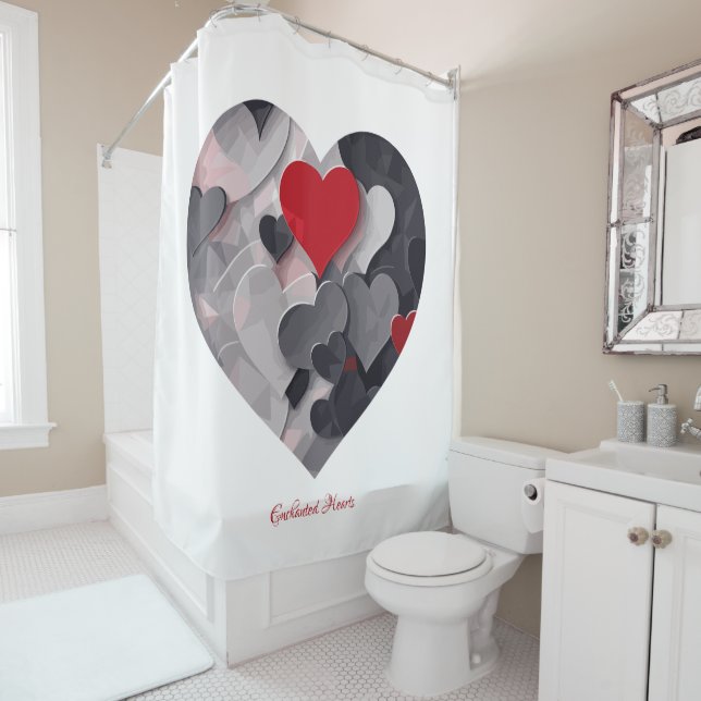 Enchanted Hearts Shower Curtain (In Situ)