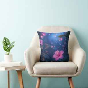 Enchanted Hibiscus Dreamscape  Cushion