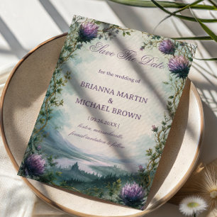Enchanted Highland Thistle Celtic Save The Date