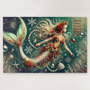 Enchanted Holiday Mermaid Christmas Fantasy Jigsaw Puzzle