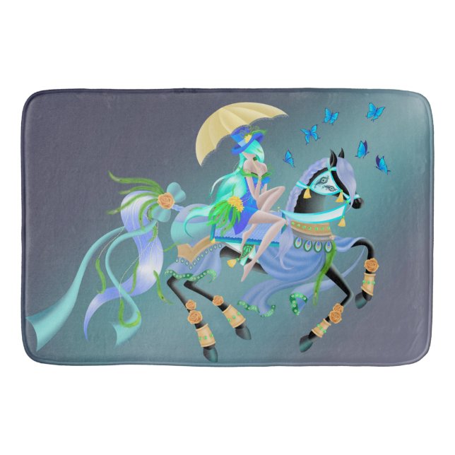 Enchanted Horse Ride  Bath Mat (Front)