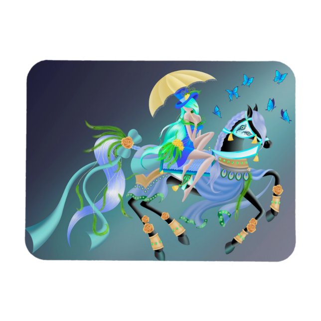 Enchanted Horse Ride  Magnet (Horizontal)