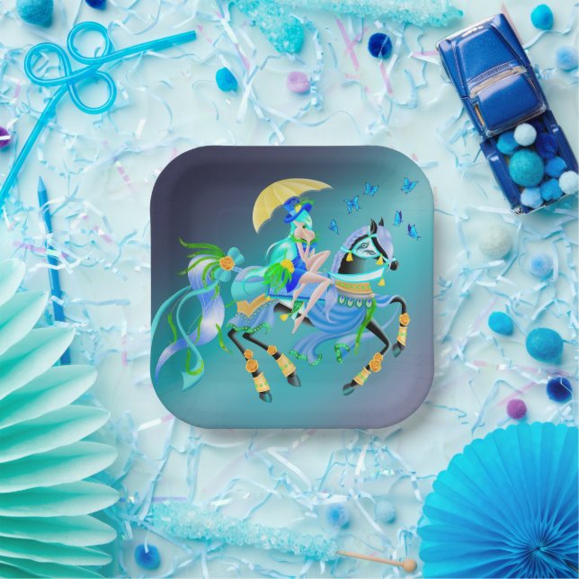Enchanted Horse Ride  Paper Plate (Party)