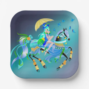 Enchanted Horse Ride  Paper Plate