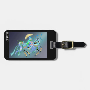 Enchanted Horse Ride - Peacock Showgirl Luggage Tag