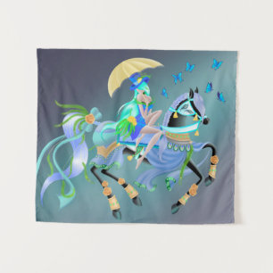 Enchanted Horse Ride "Tale of One Thousand Eyes"  Tapestry
