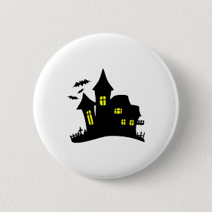 Enchanted House Haunted Halloween 6 Cm Round Badge