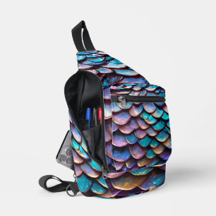 Enchanted Hues: Allure of Pastel Mermaid Scales Sling Bag