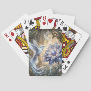 Enchanted Hummingbird & Moon Blossom.  Playing Cards