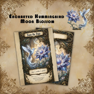 Enchanted Hummingbird & Moon Blossom. Save The Date